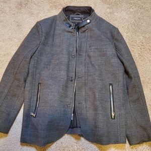 Brown Kenneth Cole New York Wool Coat Large